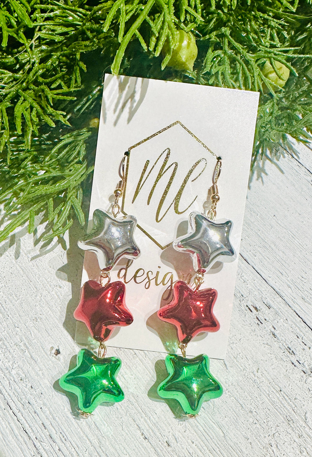 Star Christmas Earrings