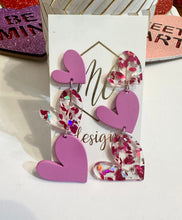New Triple Heart Earrings