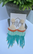 Beach Ready Beaded Tassel Earrings