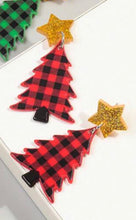 Glitter Christmas Tree Earrings