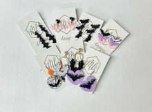 Triple Glitter Bat Earrings