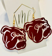 Bulldog Filigree Earrings Side Game Face