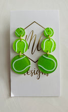 Triple Tiered Sports Ball Earrings