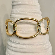 Gold Chain Link Cuff Bracelet