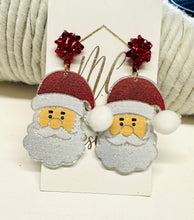 Acrylic Santa Claus Face Earrings Christmas