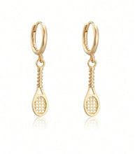 Tennis Racquet Huggies Earrings