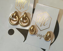 Multi Circle Matte OG Gold Earrings