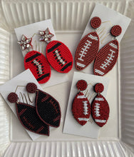 Assorted Beaded Football Earrings