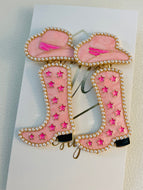 Cowgirl Boots and Hat Earrings