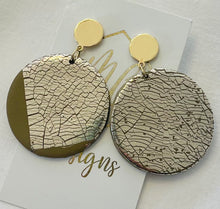 Gold Flake Neutral Clay Polymer Earrings