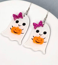 Ghost Halloween Acrylic Earrings