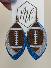 Triple Layer Football Leather Earrings