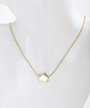 Shell Gold Flower Charm Necklace
