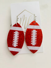 Glitter Football Earrings