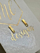 Gold or Silver Bar Stud Earrings