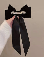 Black Velvet Hair Bow