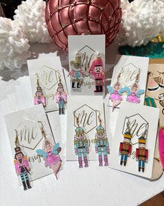 Christmas Nutcracker Mice and Ballerina Earrings