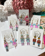 Christmas Nutcracker Mice and Ballerina Earrings