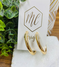 CLASSIC SHINY CHUNKY HOOPS EARRINGS 1.75 INCH
