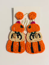 Fall Pumpkin Beaded Earrings Halloween