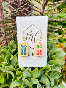 Mahjong Tile Earrings – Handmade Jewelry by MC Designs