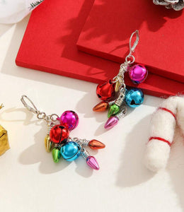 Jeweled Christmas Light Bulb  Earrings