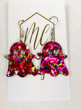 Small Dangle Acrylic Ghost Halloween Earrings