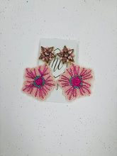 FLOWER  SEED BEADED EARRINGS