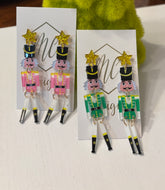 Dancing Acrylic Nutcracker Earrings