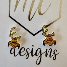 Grinch Small Stud Christmas Earrings