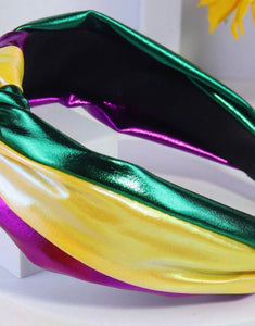 Mardi Gras Jeweled Sequin and Leather Headbands