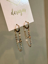 Crystal Chain Huggie Hoop Earrings