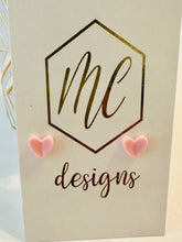Multicolor Heart Stud Earrings