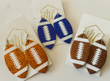 Glitter Football Earrings