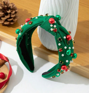 Statement Jeweled Christmas Headbands