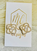 Flower Pearl Stud Earrings