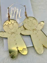 Acrylic Gingerbread Man Christmas Earrings