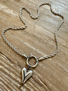 Chunky Chain Heart Necklace