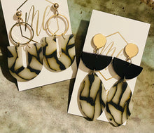 New Gold and Black Earrings