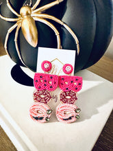 Boo Beaded Halloween Earrings