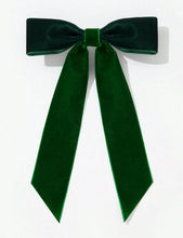 Velvet Single Bow - Barrette
