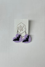 Triple Glitter Bat Earrings