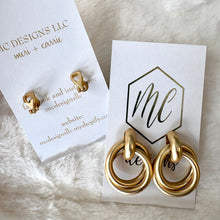Multi Circle Matte OG Gold Earrings
