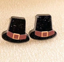 Thanksgiving Glitter Turkey Stud Earrings