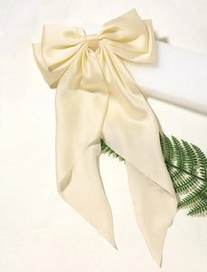 Fairytale Sateen Hair Bow Barrette