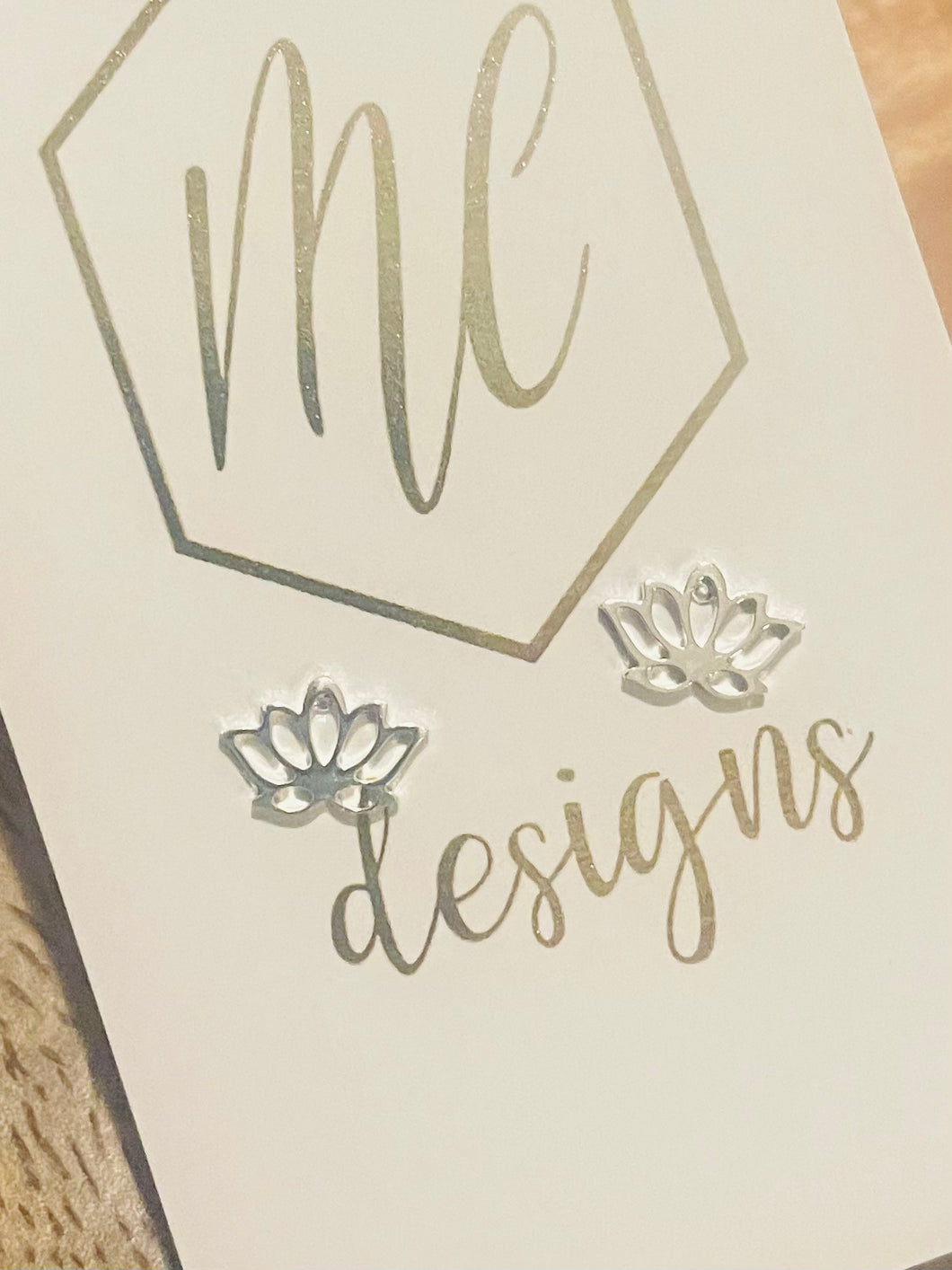Silver Lotus Studs