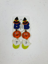 HALLOWEEN BOO GHOST PUMPKIN BEADED EARRINGS