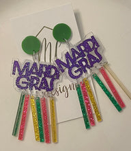 Assorted Acrylic Mardi Gras Earrings