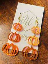 Triple Pumpkin Halloween Earrings