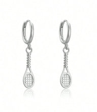 Tennis Racquet Huggies Earrings